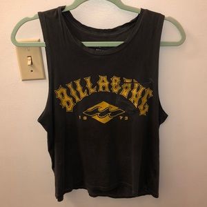 Grey and gold Billabong graphic Tank